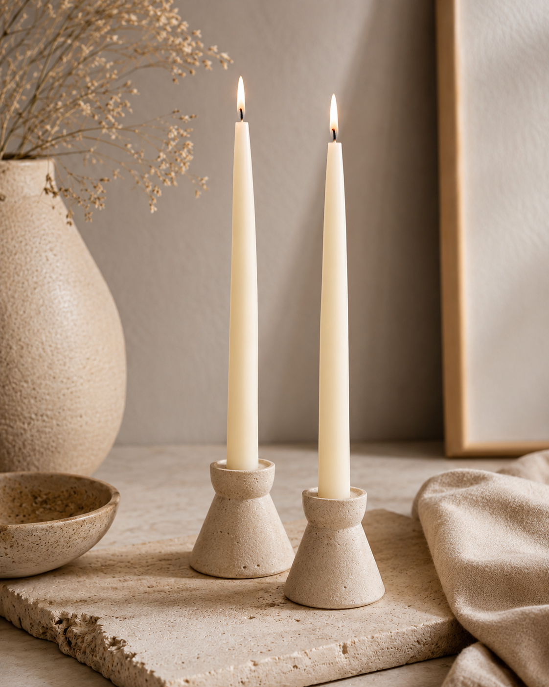 The Taper Set — hand-dipped beeswax taper candles
